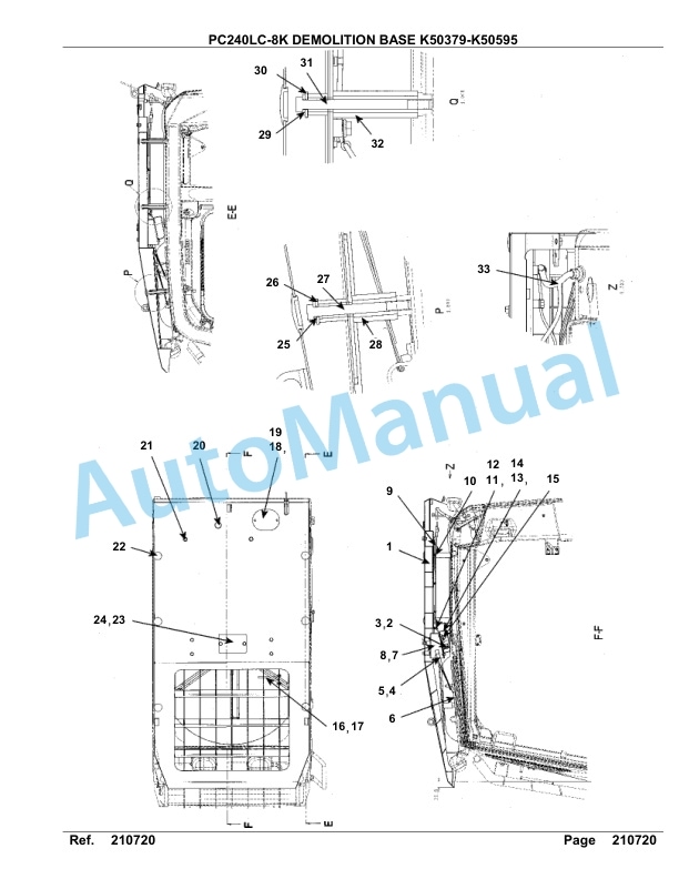 Komatsu PC240LC-8K Demolition Base Hydraulic Excavator Parts Manual - K50379 - K50595 4 Komatsu PC240LC-8K Demolition Base Hydraulic Excavator Parts Manual - K50379 - K50595-4