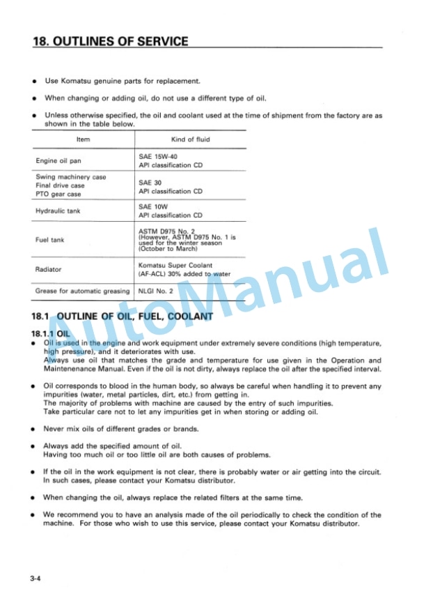 Komatsu PC25-1, PC30-1, PC40-1, PC45-1 Hydraulic Excavator Operation and Maintenance Manual SEAM006600 4 Komatsu PC25-1, PC30-1, PC40-1, PC45-1 Hydraulic Excavator Operation and Maintenance Manual SEAM006600 - Image 4