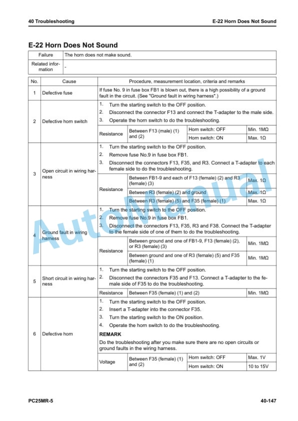 Komatsu PC25MR-5 Compact Hydraulic Excavator Shop Manual SEN06967-00 4 Komatsu PC25MR-5 Compact Hydraulic Excavator Shop Manual SEN06967-00 - Image 4