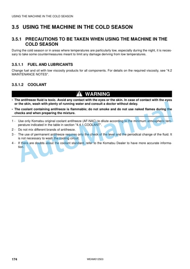 Komatsu PC26MR-3 Hydraulic Excavator Operation and Maintenance Manual WEAM012503 4 Komatsu PC26MR-3 Hydraulic Excavator Operation and Maintenance Manual WEAM012503 - Image 4