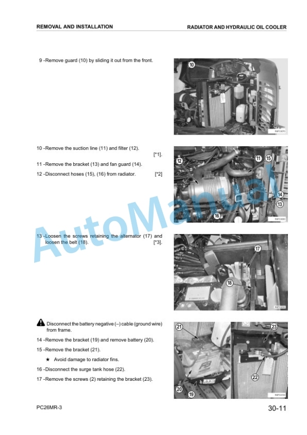 Komatsu PC26MR-3 Hydraulic Excavator Shop Manual WEBM007900 5 Komatsu PC26MR-3 Hydraulic Excavator Shop Manual WEBM007900 - Image 5
