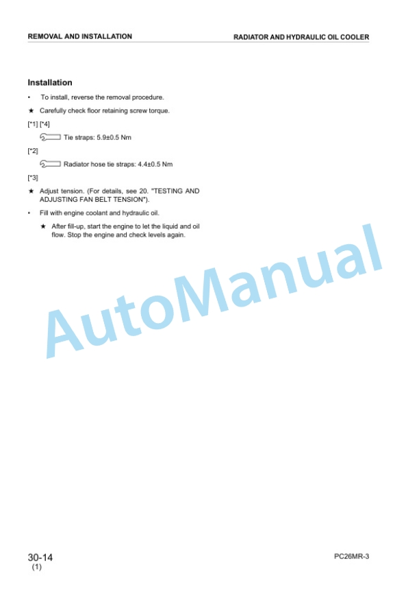 Komatsu PC26MR-3 Hydraulic Excavator Shop Manual WEBM007901 5 Komatsu PC26MR-3 Hydraulic Excavator Shop Manual WEBM007901 - Image 5