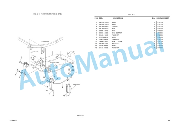 Komatsu PC26MR-3 Parts Manual 3 Komatsu PC26MR-3 Parts Manual-3