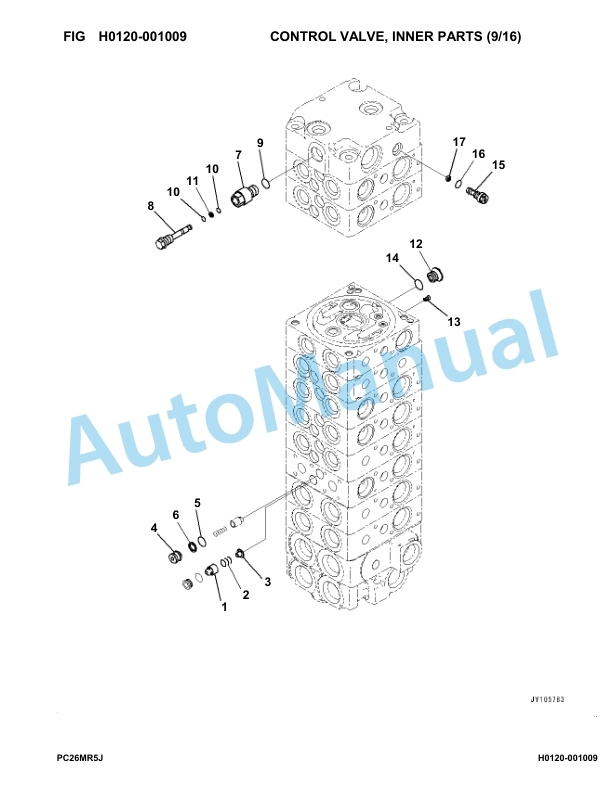 Komatsu PC26MR-5 Hydraulic Excavator Parts Manual 23001-UP 2 Komatsu PC26MR-5 Hydraulic Excavator Parts Manual 23001-UP-2