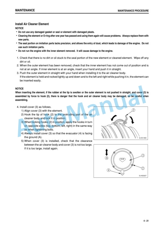 Komatsu PC270-7 Galeo Hydraulic Excavator Operation and Maintenance Manual PEN00059-01 4 Komatsu PC270-7 Galeo Hydraulic Excavator Operation and Maintenance Manual PEN00059-01 - Image 4