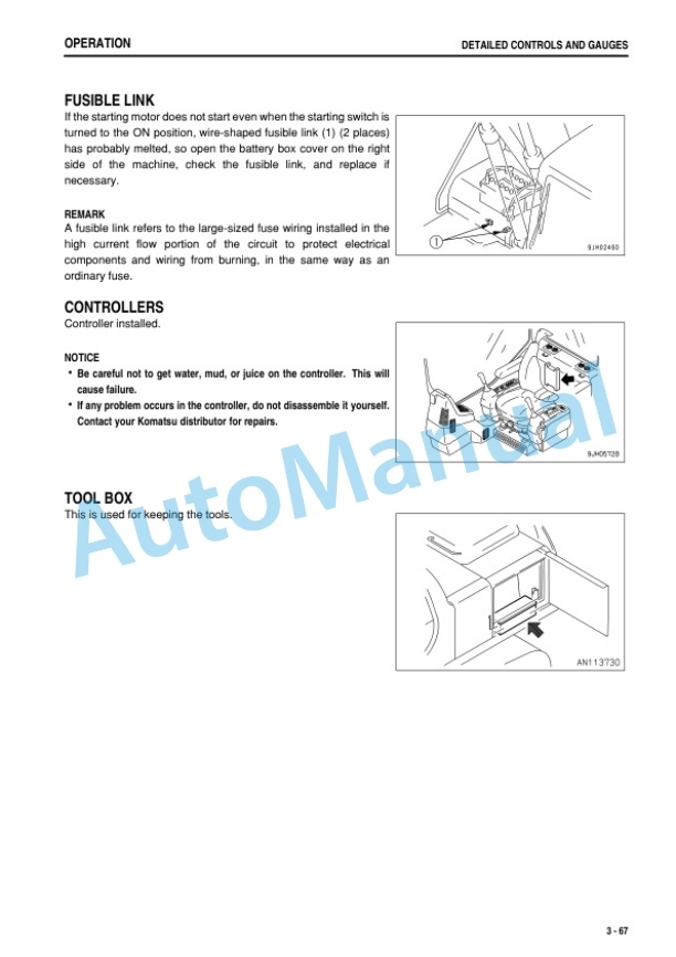 Komatsu PC270-7 Galeo Hydraulic Excavator Operation and Maintenance Manual TEN00059-01 3 Komatsu PC270-7 Galeo Hydraulic Excavator Operation and Maintenance Manual TEN00059-01 - Image 3