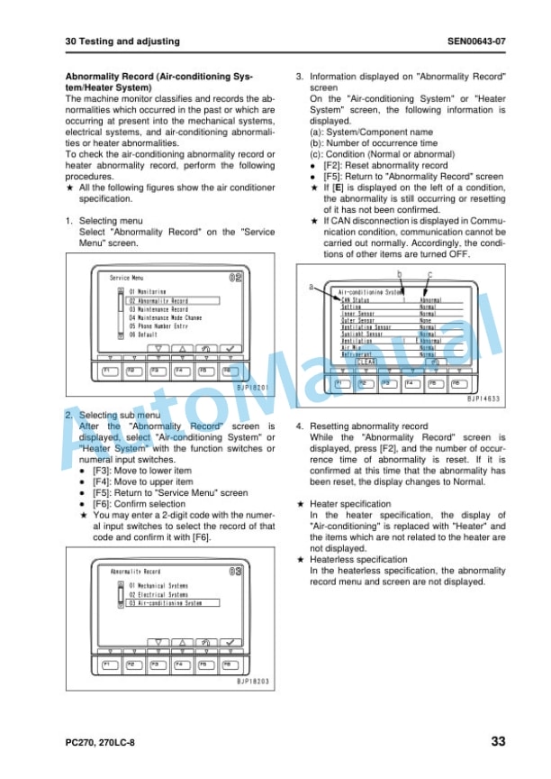 Komatsu PC270-8, PC270LC-8 Hydraulic Excavator Shop Manual SEN00420-16 3 Komatsu PC270-8, PC270LC-8 Hydraulic Excavator Shop Manual SEN00420-16 - Image 3