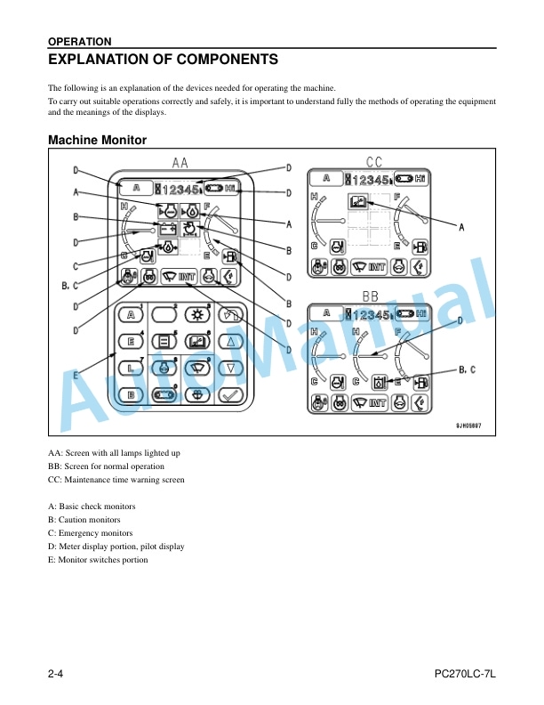 Komatsu PC270LC-7L Hydraulic Excavator Operation and Maintenance Manual CEAM008703 2 Komatsu PC270LC-7L Hydraulic Excavator Operation and Maintenance Manual CEAM008703 - Image 2