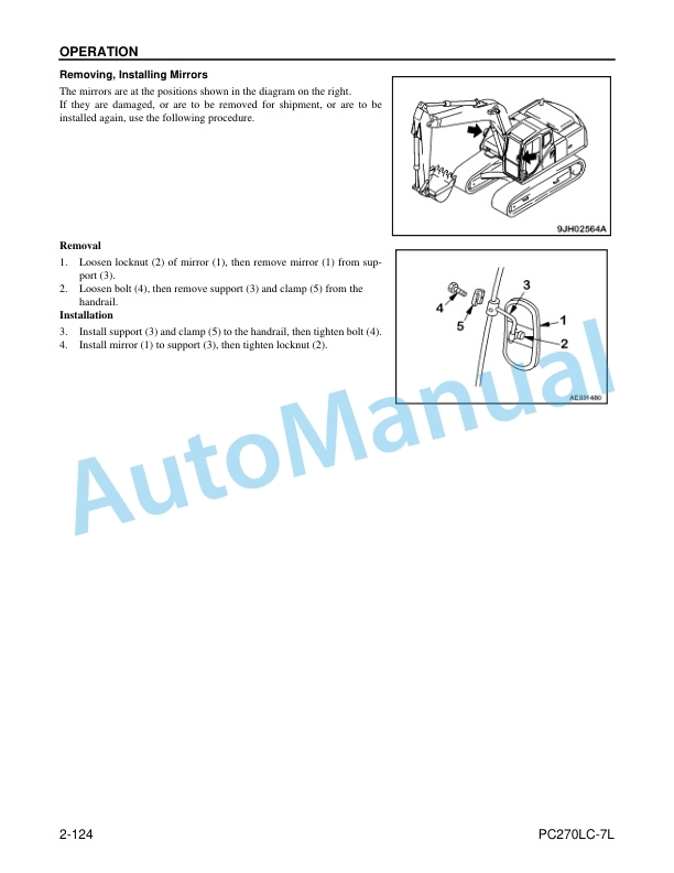 Komatsu PC270LC-7L Hydraulic Excavator Operation and Maintenance Manual CEAM008703 4 Komatsu PC270LC-7L Hydraulic Excavator Operation and Maintenance Manual CEAM008703 - Image 4