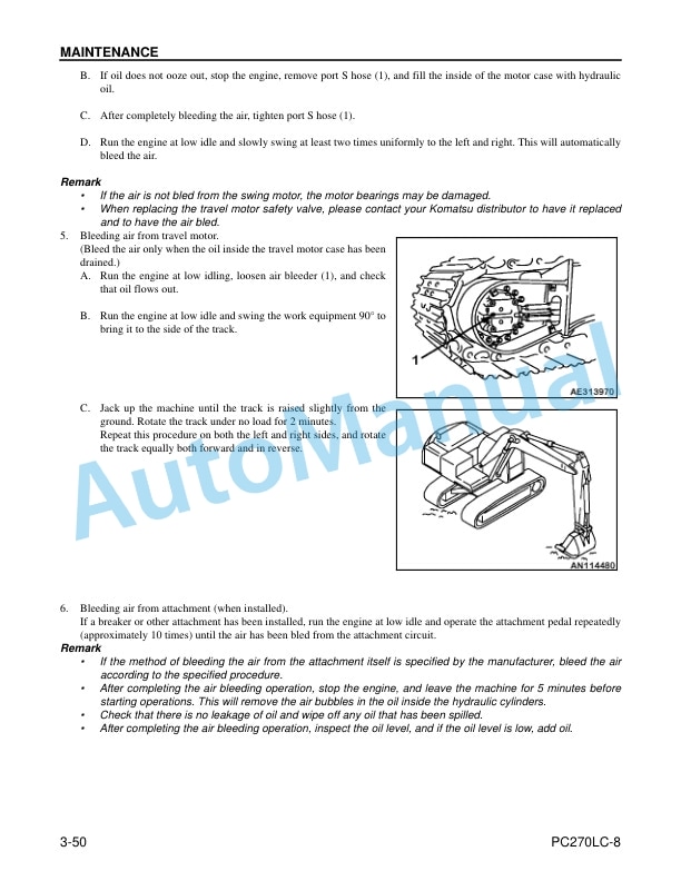 Komatsu PC270LC-8 Hydraulic Excavator Operation and Maintenance Manual CEAM007203 5 Komatsu PC270LC-8 Hydraulic Excavator Operation and Maintenance Manual CEAM007203 - Image 5