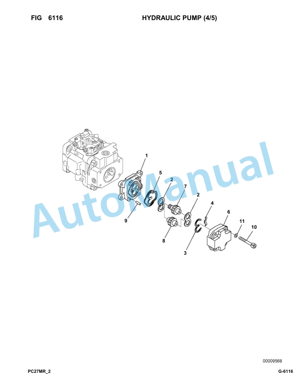 Komatsu PC27MR-2 Hydraulic Excavator Parts Manual F00103-up 4 Komatsu PC27MR-2 Hydraulic Excavator Parts Manual F00103-up-4