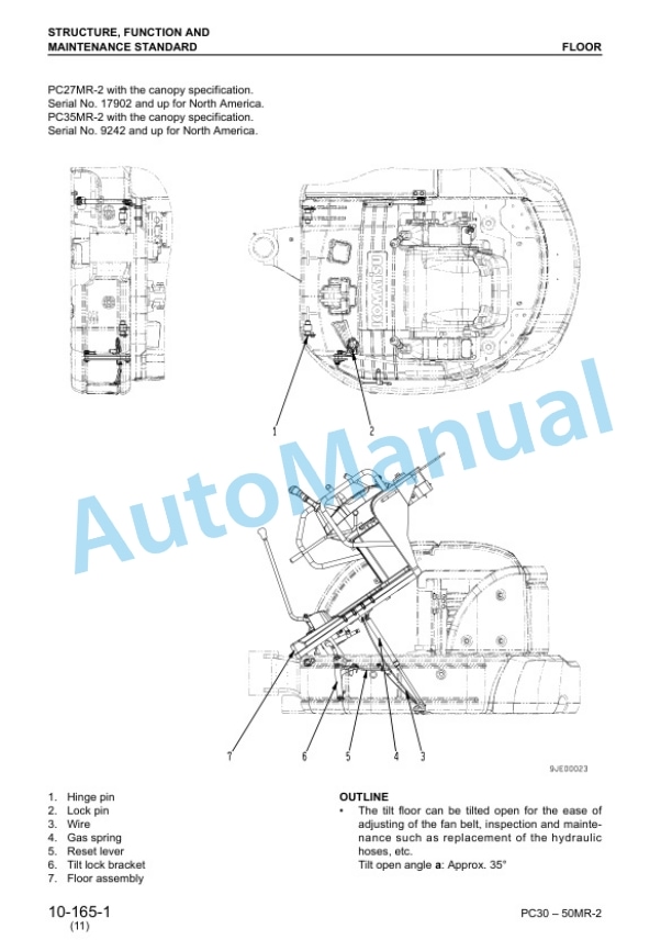 Komatsu PC27MR-2, PC30MR-2, PC35MR-2, PC40MR-2, PC50MR-2 Shop Manual SEBM032411 3 Komatsu PC27MR-2, PC30MR-2, PC35MR-2, PC40MR-2, PC50MR-2 Shop Manual SEBM032411 - Image 3