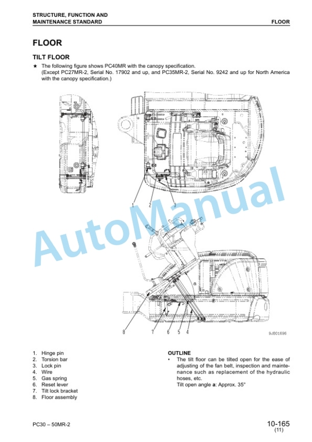 Komatsu PC27MR-2, PC30MR-2, PC35MR-2, PC40MR-2, PCMR50-2 Hydraulic Excavator Shop Manual SEBM032411 3 Komatsu PC27MR-2, PC30MR-2, PC35MR-2, PC40MR-2, PCMR50-2 Hydraulic Excavator Shop Manual SEBM032411 - Image 3