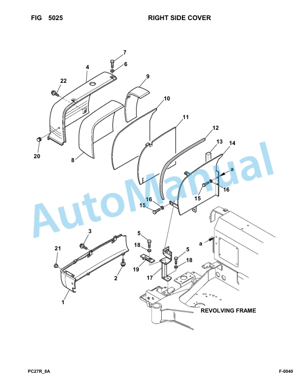 Komatsu PC27R-8 Hydraulic Excavator Parts Manual F31103-up 3 Komatsu PC27R-8 Hydraulic Excavator Parts Manual F31103-up-3