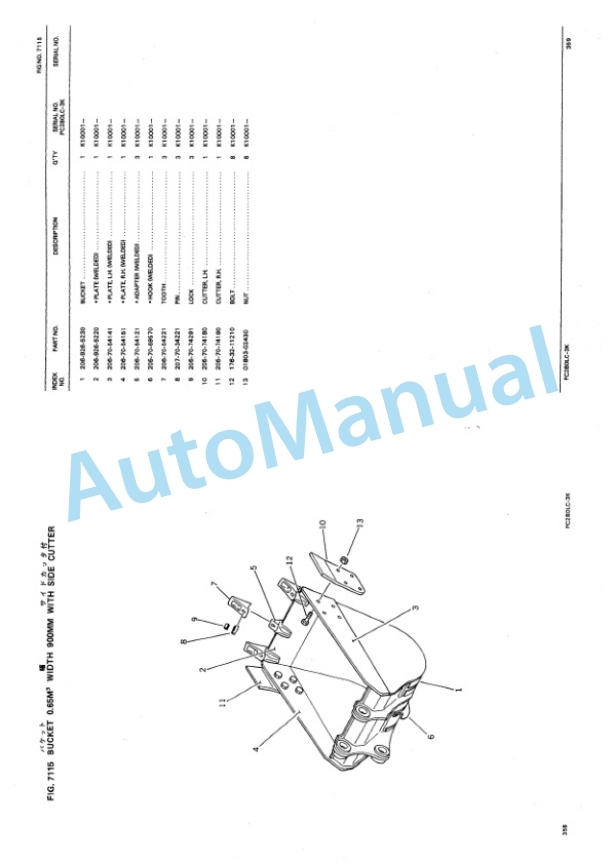 Komatsu PC280LC-3K, PC280NLC-3K Hydraulic Excavator Parts Manual PEPBK2070300 5 Komatsu PC280LC-3K, PC280NLC-3K Hydraulic Excavator Parts Manual PEPBK2070300-5