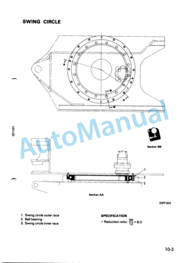 Alternative view of Komatsu PC28UU-1 Hydraulic Excavator Shop Manual SEBM021U0101