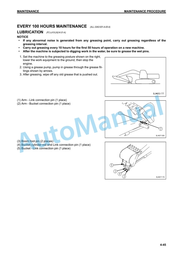 Komatsu PC290LC-10 Hydraulic Excavator Operation and Maintenance Manual TEN00523-03 5 Komatsu PC290LC-10 Hydraulic Excavator Operation and Maintenance Manual TEN00523-03 - Image 5