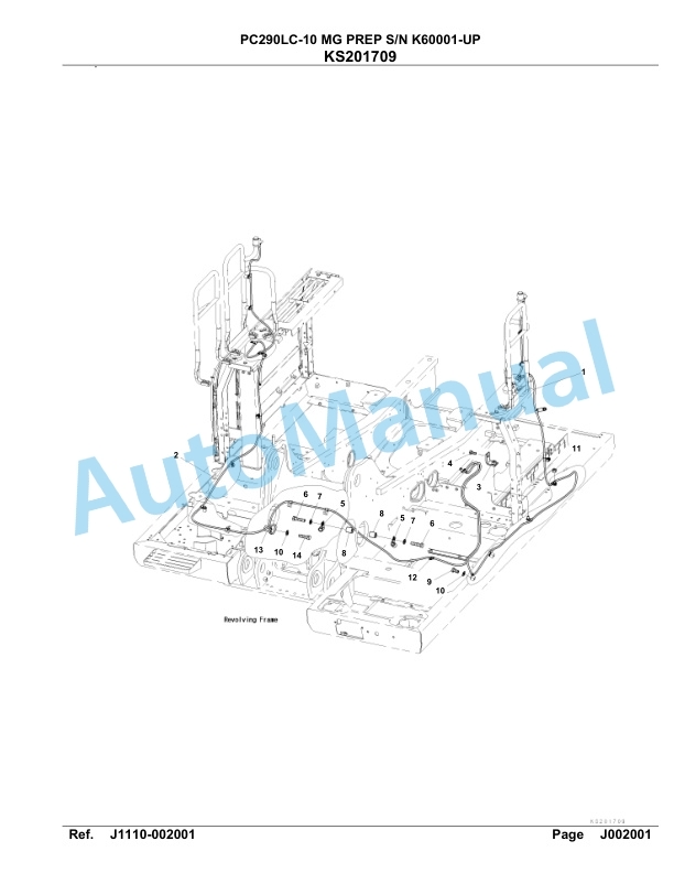 Komatsu PC290LC-10 MG PREP Hydraulic Excavator Parts Manual K60001-up 2 Komatsu PC290LC-10 MG PREP Hydraulic Excavator Parts Manual K60001-up-2