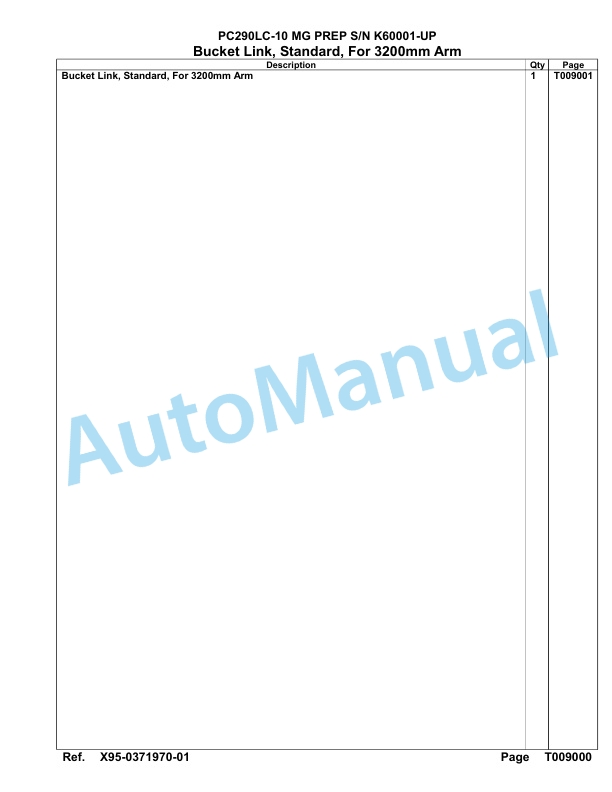 Komatsu PC290LC-10 MG PREP Hydraulic Excavator Parts Manual K60001-up 5 Komatsu PC290LC-10 MG PREP Hydraulic Excavator Parts Manual K60001-up-5