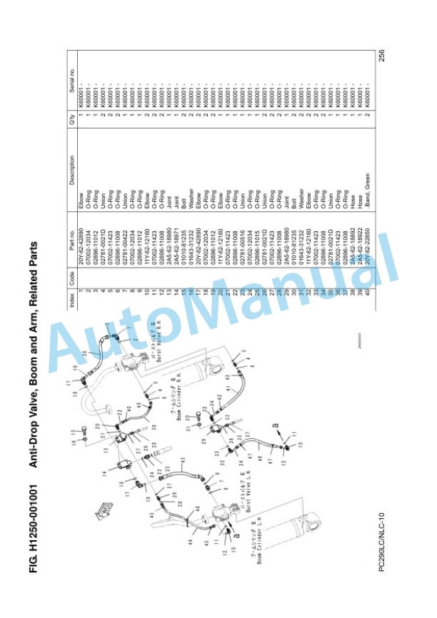 Komatsu PC290LC-10, PC290NLC-10 Hydraulic Excavator Parts Manual UEPC002600 3 Komatsu PC290LC-10, PC290NLC-10 Hydraulic Excavator Parts Manual UEPC002600 - Image 3