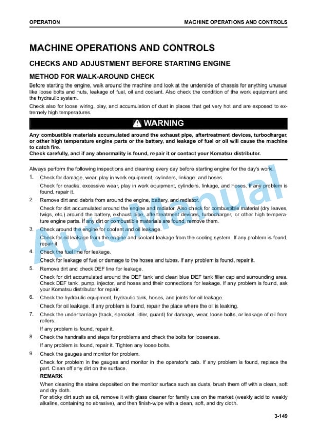 Komatsu PC290LC-11 Hydraulic Excavator Operation and Maintenance Manual PEN01241-00 3 Komatsu PC290LC-11 Hydraulic Excavator Operation and Maintenance Manual PEN01241-00 - Image 3