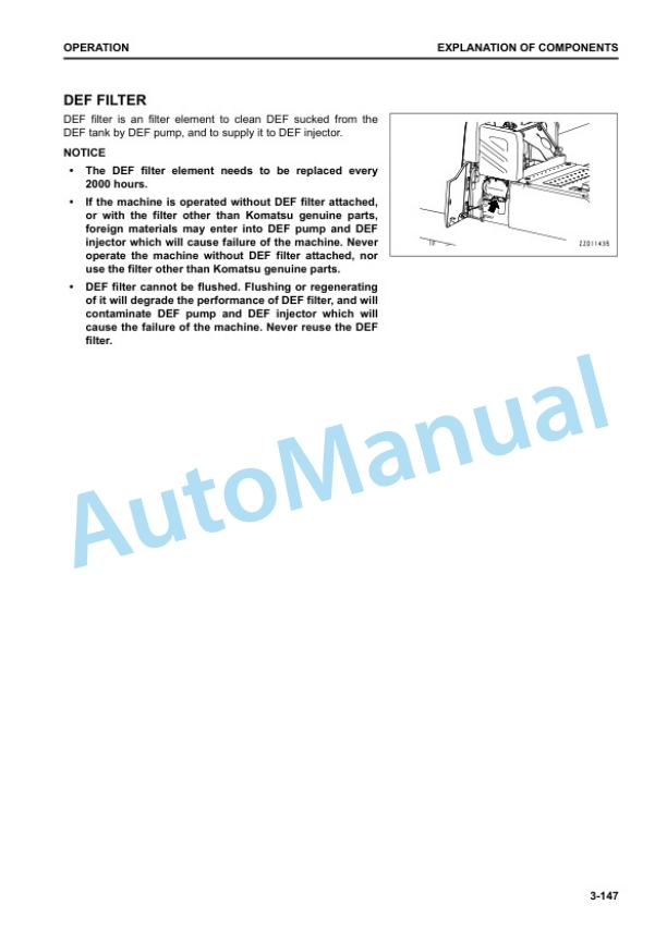 Komatsu PC290LC-11 Hydraulic Excavator Operation and Maintenance Manual PEN01654-01 3 Komatsu PC290LC-11 Hydraulic Excavator Operation and Maintenance Manual PEN01654-01 - Image 3