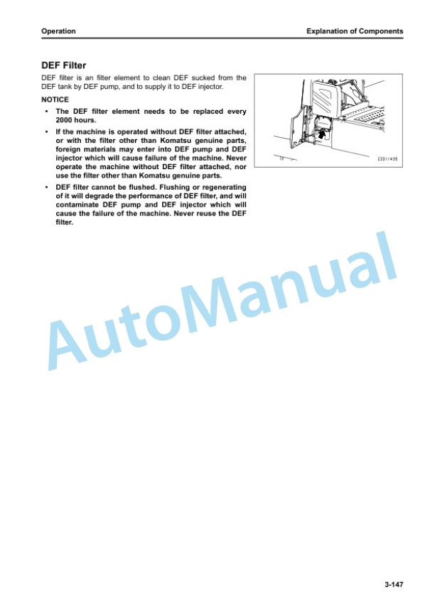 Komatsu PC290LC-11 Hydraulic Excavator Operation and Maintenance Manual PEN01654-03 3 Komatsu PC290LC-11 Hydraulic Excavator Operation and Maintenance Manual PEN01654-03 - Image 3