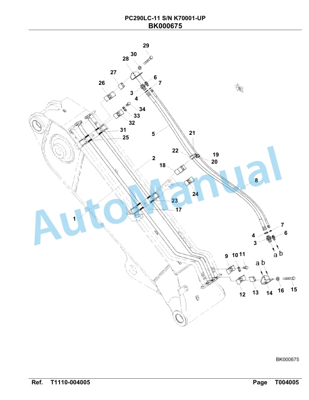 Komatsu PC290LC-11 Hydraulic Excavator Parts Manual PC00012U 5 Komatsu PC290LC-11 Hydraulic Excavator Parts Manual PC00012U-5