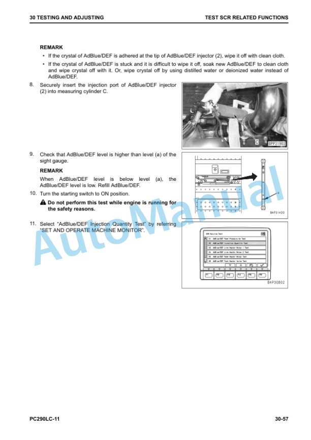 Alternative view of Komatsu PC290LC-11 Hydraulic Excavator Shop Manual SEN06507-01