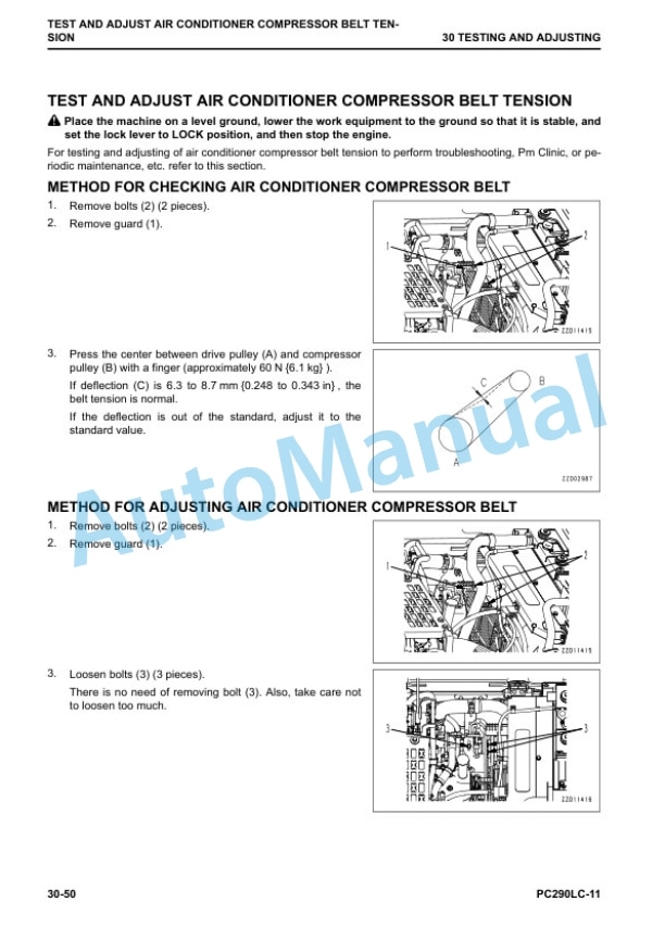 Alternative view of Komatsu PC290LC-11 Hydraulic Excavator Shop Manual SEN06507-02