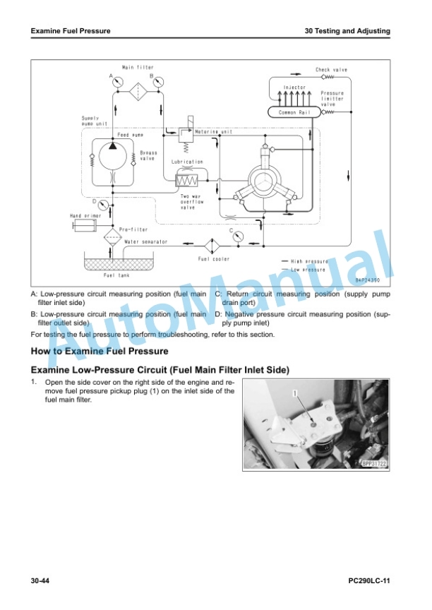 Alternative view of Komatsu PC290LC-11 Hydraulic Excavator Shop Manual SEN06507-19