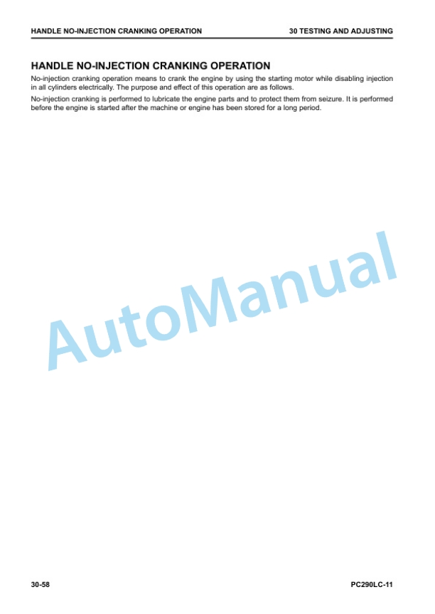 Alternative view of Komatsu PC290LC-11 Hydraulic Excavator Shop Manual SEN06736-01