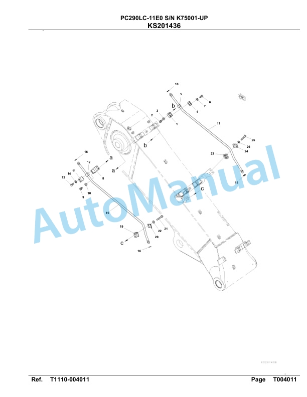 Komatsu PC290LC-11E0 Hydraulic Excavator Parts Manual PC00062U 5 Komatsu PC290LC-11E0 Hydraulic Excavator Parts Manual PC00062U-5