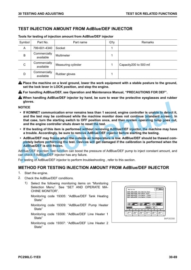 Alternative view of Komatsu PC290LC-11E0 Hydraulic Excavator Shop Manual SEN06950-00