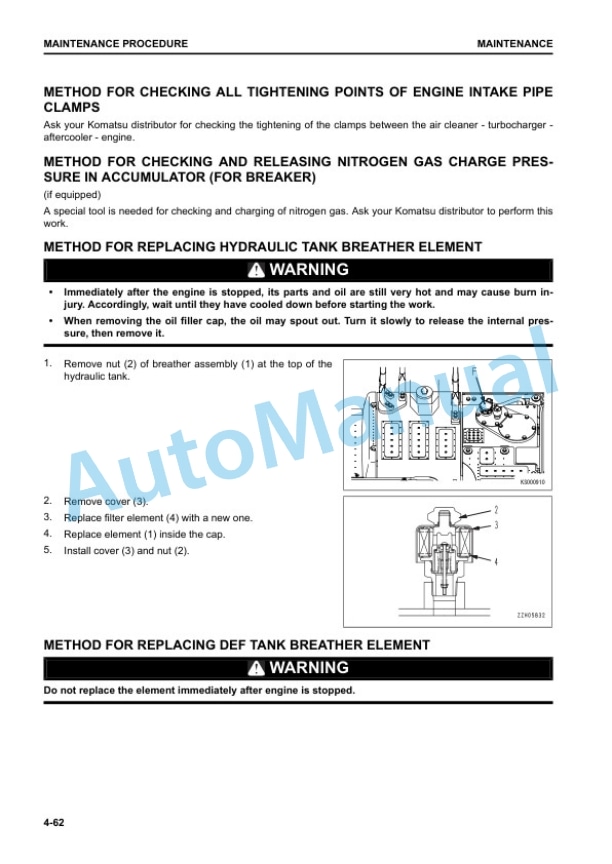 Komatsu PC290LC-11E0, PC290NLC-11E0 Demolition Hydraulic Excavator Operation and Maintenance Manual UENAM01606 5 Komatsu PC290LC-11E0, PC290NLC-11E0 Demolition Hydraulic Excavator Operation and Maintenance Manual UENAM01606 - Image 5
