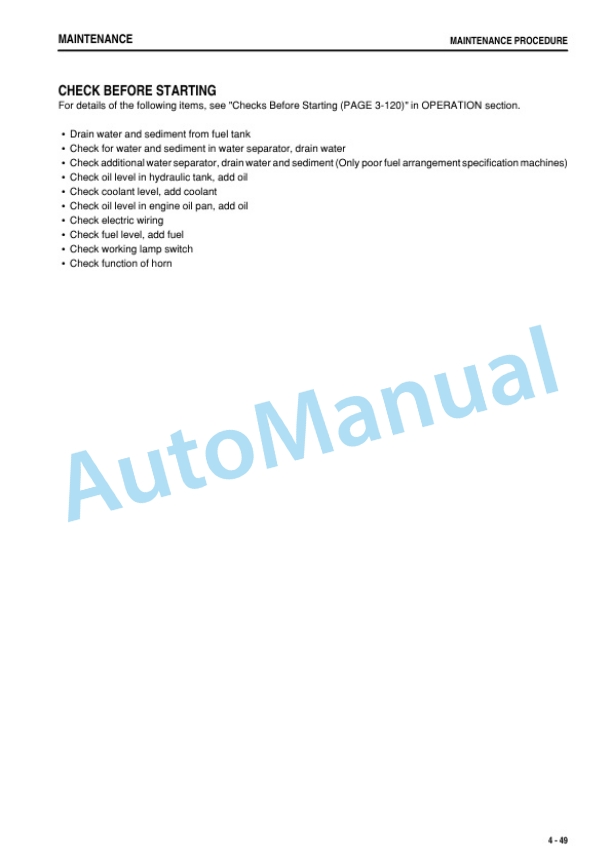 Komatsu PC290LC-8 Hydraulic Excavator Operation and Maintenance Manual PEN01074-01 5 Komatsu PC290LC-8 Hydraulic Excavator Operation and Maintenance Manual PEN01074-01 - Image 5