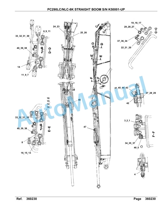 Komatsu PC290LC-8K, PC290NLC-8K Straight Boom Hydraulic Excavator Parts Manual K50001-UP 4 Komatsu PC290LC-8K, PC290NLC-8K Straight Boom Hydraulic Excavator Parts Manual K50001-UP-4
