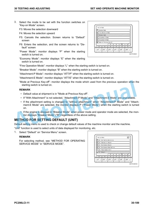 Alternative view of Komatsu PC290LCI-11 Hydraulic Excavator Shop Manual SEN06726-00