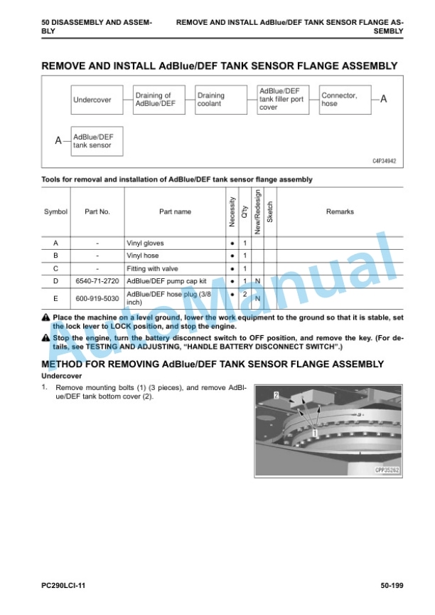Komatsu PC290LCi-11 Hydraulic Excavator Shop Manual SEN06726-08 5 Komatsu PC290LCi-11 Hydraulic Excavator Shop Manual SEN06726-08 - Image 5