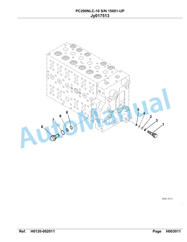 Komatsu PC290NLC-10 Hydraulic Excavator Parts Manual 15001-UP 2 Komatsu PC290NLC-10 Hydraulic Excavator Parts Manual 15001-UP-2