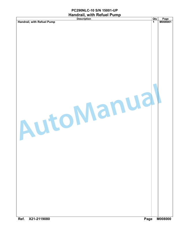 Komatsu PC290NLC-10 Hydraulic Excavator Parts Manual 15001-UP 4 Komatsu PC290NLC-10 Hydraulic Excavator Parts Manual 15001-UP-4