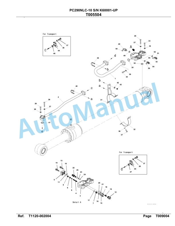 Komatsu PC290NLC-10 Hydraulic Excavator Parts Manual SAA6E2BU 5 Komatsu PC290NLC-10 Hydraulic Excavator Parts Manual SAA6E2BU-5