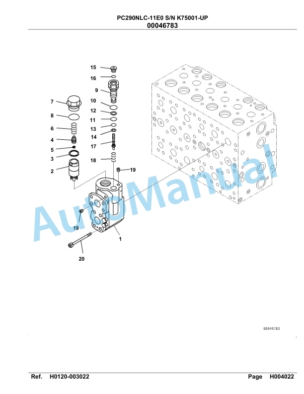 Komatsu PC290NLC-11E0 Hydraulic Excavator Parts Manual PC00062U 2 Komatsu PC290NLC-11E0 Hydraulic Excavator Parts Manual PC00062U-2