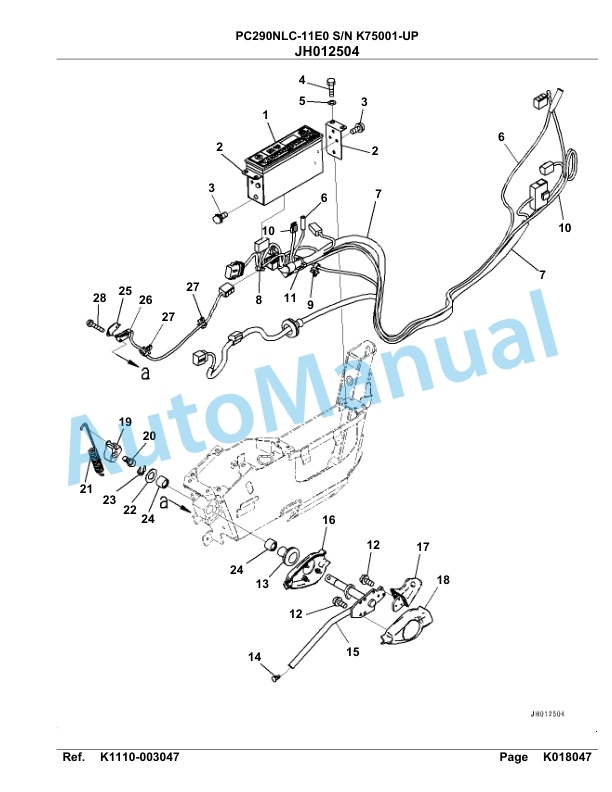 Komatsu PC290NLC-11E0 Hydraulic Excavator Parts Manual PC00062U 4 Komatsu PC290NLC-11E0 Hydraulic Excavator Parts Manual PC00062U-4