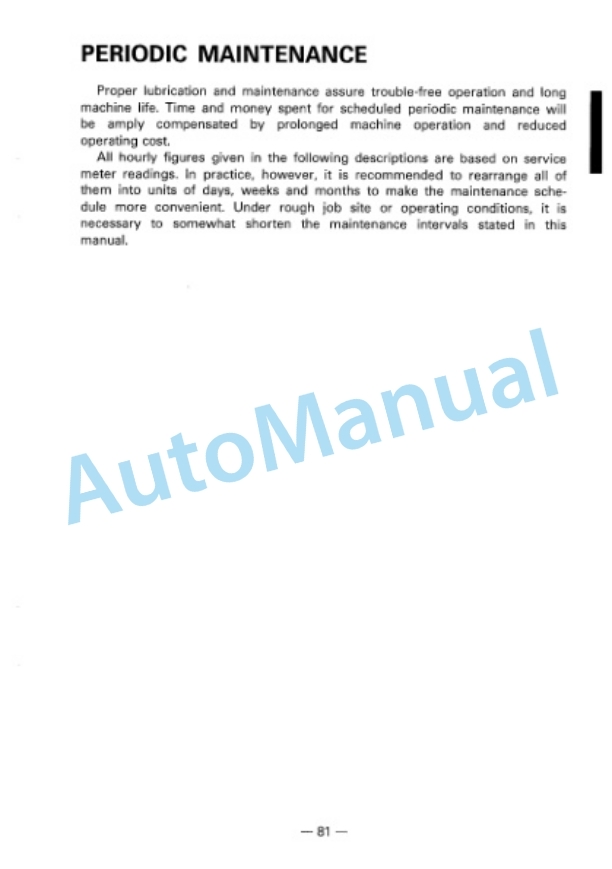 Komatsu PC300-5 Custom Hydraulic Excavator Operation and Maintenance Manual SEAM0207C502 3 Komatsu PC300-5 Custom Hydraulic Excavator Operation and Maintenance Manual SEAM0207C502 - Image 3