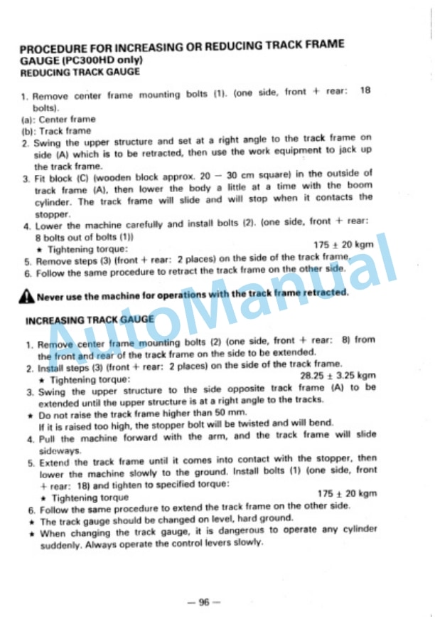 Komatsu PC300-5, PC300LC-5 Hydraulic Excavator Operation and Maintenance Manual SEAM02070504 3 Komatsu PC300-5, PC300LC-5 Hydraulic Excavator Operation and Maintenance Manual SEAM02070504 - Image 3
