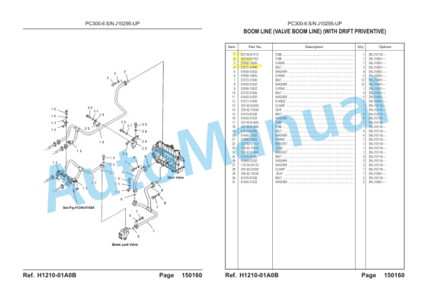 Komatsu PC300-6 Hydraulic Excavator Parts Manual LEPBP30601 3 Komatsu PC300-6 Hydraulic Excavator Parts Manual LEPBP30601-3