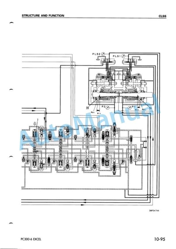 Alternative view of Komatsu PC300-6, PC300LC-6 Excel Shop Manual SEBM014406