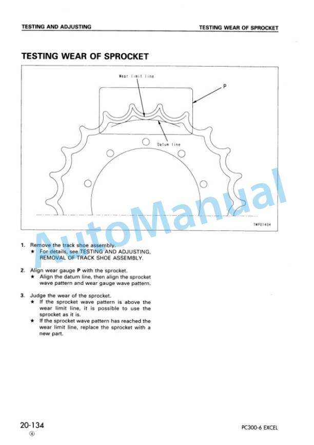 Komatsu PC300-6, PC300LC-6 Excel Shop Manual SEBM014406 3 Komatsu PC300-6, PC300LC-6 Excel Shop Manual SEBM014406 - Image 3