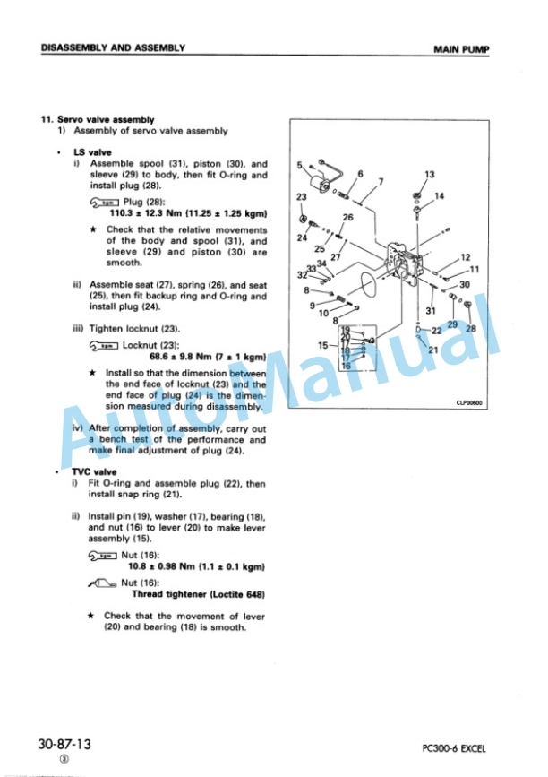 Komatsu PC300-6, PC300LC-6 Excel Shop Manual SEBM014406 5 Komatsu PC300-6, PC300LC-6 Excel Shop Manual SEBM014406 - Image 5